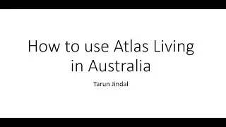 How to use Atlas living of Australia