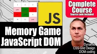 How to Create a JavaScript Memory Game using DOM elements Dynamic CSS Grid and JavaScript Logic