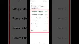 Button and gesture shortcuts secret setting in redmi #shorts