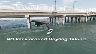 Wing Foiling around Hayling Island