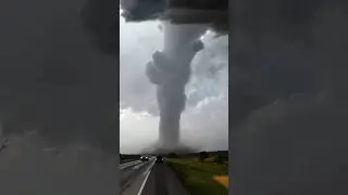 Tornado with lightning