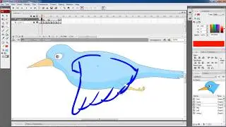 Adobe Flash Animation tutorial for beginners:Flying bird animation