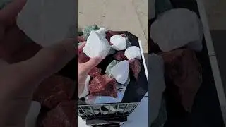 Жадеит малиновый кварцит кварц белый в печи бани