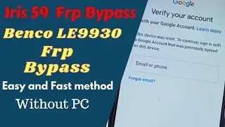 Lava Iris 59 (LE9930) Frp Bypass without PC Without Dongle
