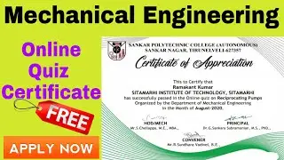 Mechanical engineering Courses With Certificate | Online Mechanical Engineering Quiz