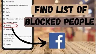 How To find List Of Blocked People In Facebook ! See who blocked me on Facebook ! Facebook (2023)