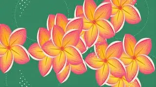 Футаж для монтажа.Для текстов и фото. Без музыки 3 мин Зеленый фон оранжево красные цветы
