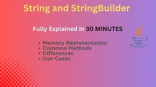 STRINGS in Java | String and StringBuilder class | Complete Detail in 30 MINUTES | Java Course 2023