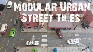 Modular Urban Street Tiles! Great For Modern Skirmish Games Like Marvel Crisis, Walking Dead, Batman