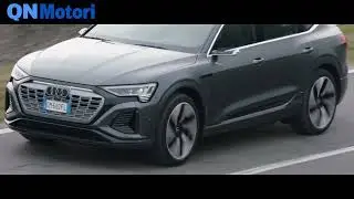 Audi Q8 e tron 2023, il grande Suv elettrico su strada