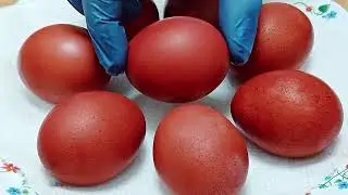 Как сделать КРАСНЫЕ пасхальные яйца Красим яйца на Пасху натуральным красителем в отваре МАРЕНЫ