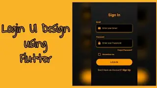 Login UI design flutter with source code - واجهة تسجيل الدخول بإستخدام فلاتر
