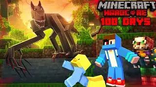 Surviving 100 Days in Terrifying Horror Jungle in Hardcore Minecraft (Hindi)