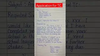 T.C. Application ll Application for T.C 