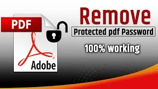 how to remove password protection from pdf |  open password protected pdf without password