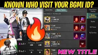 😨APKI BGMI ID KON VISIT KR RAHA HAI ? || New Clout, Guardian & Popularity Feature + Title Explained