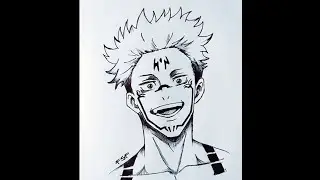 How to Draw Sukuna | JujutsuKaisen | step-by-step Easy anime drawing