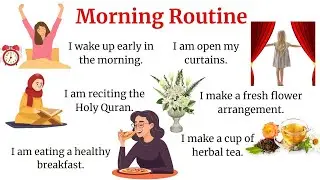 Morning Routine With Sentence | English Action Verbs For Beginner Daily Use | English Sentences