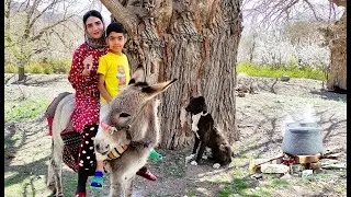 Village Life In Iran: Amazing Cooking In Stone Pot & Donkey Riding