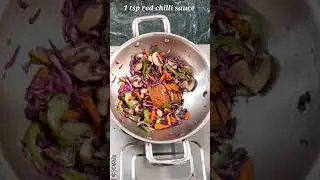 Mushroom Fried Rice | Purple Cabbage Recipe | Street Food #shorts #delicioustouch