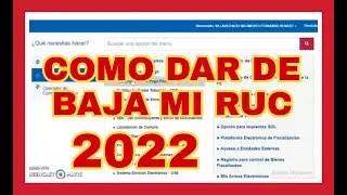 NUEVO!!!!!COMO DAR DE BAJA MI RUC_ SUNAT 2022
