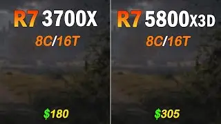 Ryzen 7 5800X3D vs Ryzen 7 3700X - Benchmark in 12 Applications and Games 2k & 4k