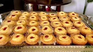 How to Make Birds Nest Desserts  | Crispy bird's nest with custard recipe