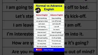 Normal vs Advanced English Sentences| Basic vs Advanced English| #english