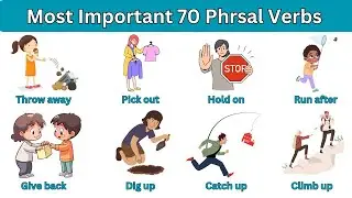70 English Vocabulary: Phrasal verbs | phrasal verbs with Examples | English for kids |