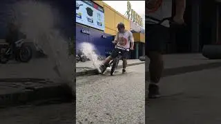 Gave it sideways on the bike! Drift in SLOW MO