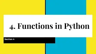 4. Functions in Python