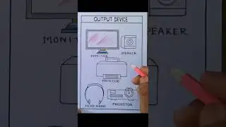 Output device drawing/ How to draw computer out output device easy way
