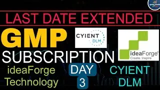 ideaForge Technology GMP and Subscription l Last Date Extended l Cyient DLM IPO GMP and Subscription