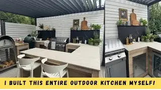 Outdoor Kitchen REVEAL! It’s Finished 😍 ( Budget DIY)