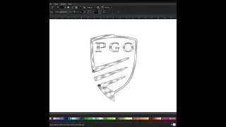 How to draw a PGO Logo in CorelDRAW #shorts #design