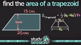 Finding The Area Of A Trapezoid Example  | Geometry