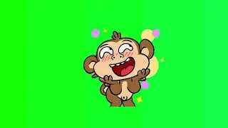 dancing monkey green screen effect 