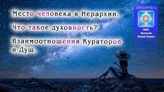 6. Место человека в Иерархии. Что такое духовность? Взаимоотношения кураторов и душ