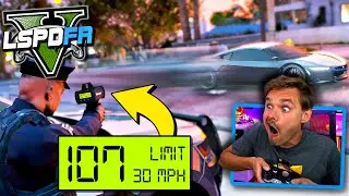 LSPD speed trap sets a record! 107 MPH in a 30 zone! (LSPDFR GTA 5 Police Mod) 