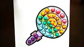 Rainbow Lollipop Pop it, Play Fast vs slow pop it fidget toys