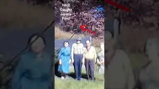 Grandparent Line Up 1960s 8mm Home Movie Hair Caught on Film 