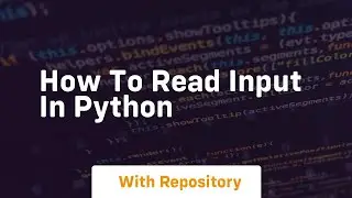 how to read input in python