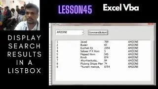 lesson 45 excel vba Display Search Results in a ListBox  spreate spreate