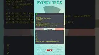 Calculating Execution Time in Python & How to calculate code execution time in python? #pythontricks