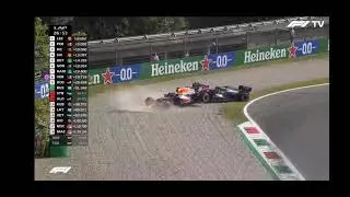 Max Versttappen and Lewis Hamilton Collide  - Monza | 2021 Italian GP |