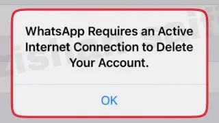 WhatsApp Requires an Active Internet Connection to Delete Your Account Problem Solve