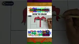 How to draw gift box || schoolx360 #shorts #Drawingshorts #drawing  #viral