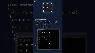 Pattern program in Java - Arrow pattern in less than 60 seconds #shorts #patternshorts