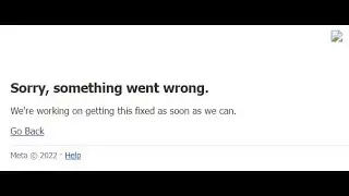 Facebook switching page account error - 