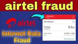 airtel internet data scam - customer getting 100% data used message without using 100%